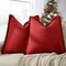 Christmas Pillow Covers - 26x26 Set of 2 Throw Pillows with Fringe, Chic Cotton Decorative Square Cushion Covers for Sofa, Couch, Bed, Living Room, Farmhouse, Boho Decor